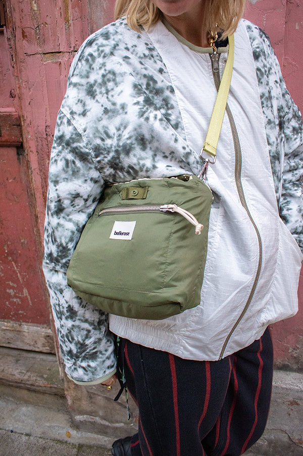 Bellerose Helcro Cream & Khaki Shoulder Bag