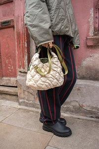 Bellerose Helcro Cream & Khaki Shoulder Bag