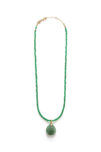 Anni Lu Little Swimmer Green Jade Necklace - The Mercantile London