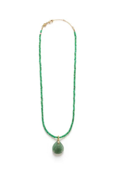 Anni Lu Little Swimmer Green Jade Necklace - The Mercantile London