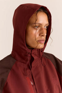 Damson Madder Liu Burgundy Raincoat