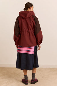 Damson Madder Liu Burgundy Raincoat