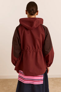 Damson Madder Liu Burgundy Raincoat