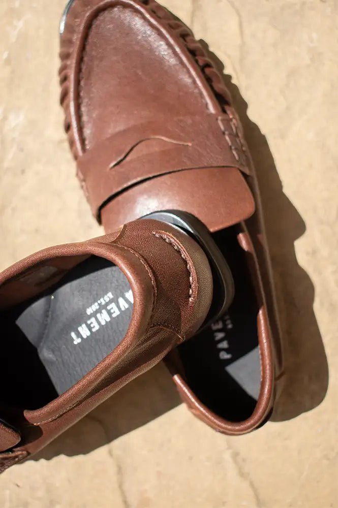 Pavement Elmira Brown Leather Loafers