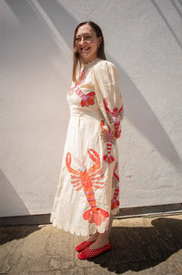 Stella Nova Lobster Embroidered Midi Dress - The Mercantile London