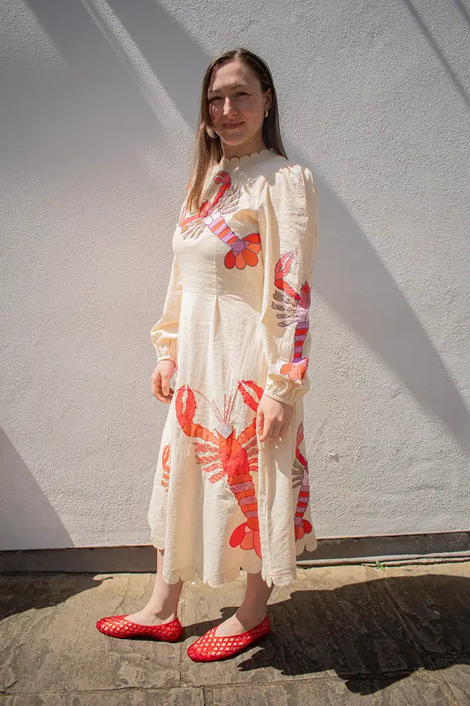 Stella Nova Lobster Embroidered Midi Dress - The Mercantile London