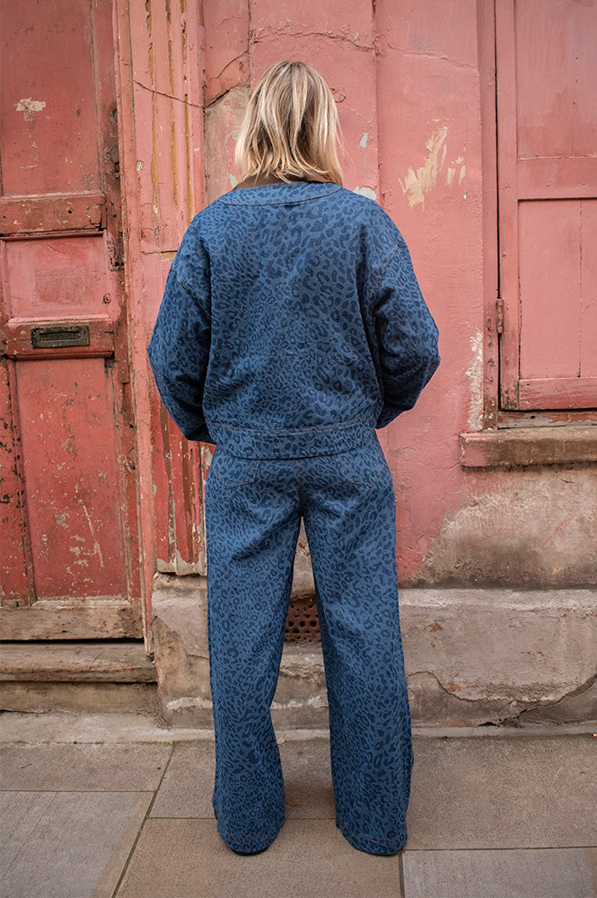 FRNCH Azure Leopard Jeans