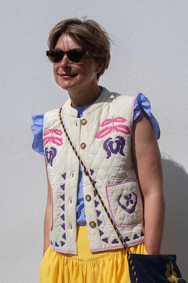 Lolly's Laundry Cairo Creme Vest - The Mercantile London