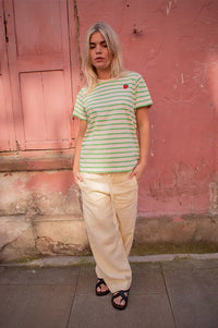Lolly's Laundry Roma Green Stripe T-Shirt - The Mercantile London