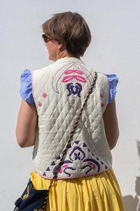 Lolly's Laundry Cairo Creme Vest - The Mercantile London