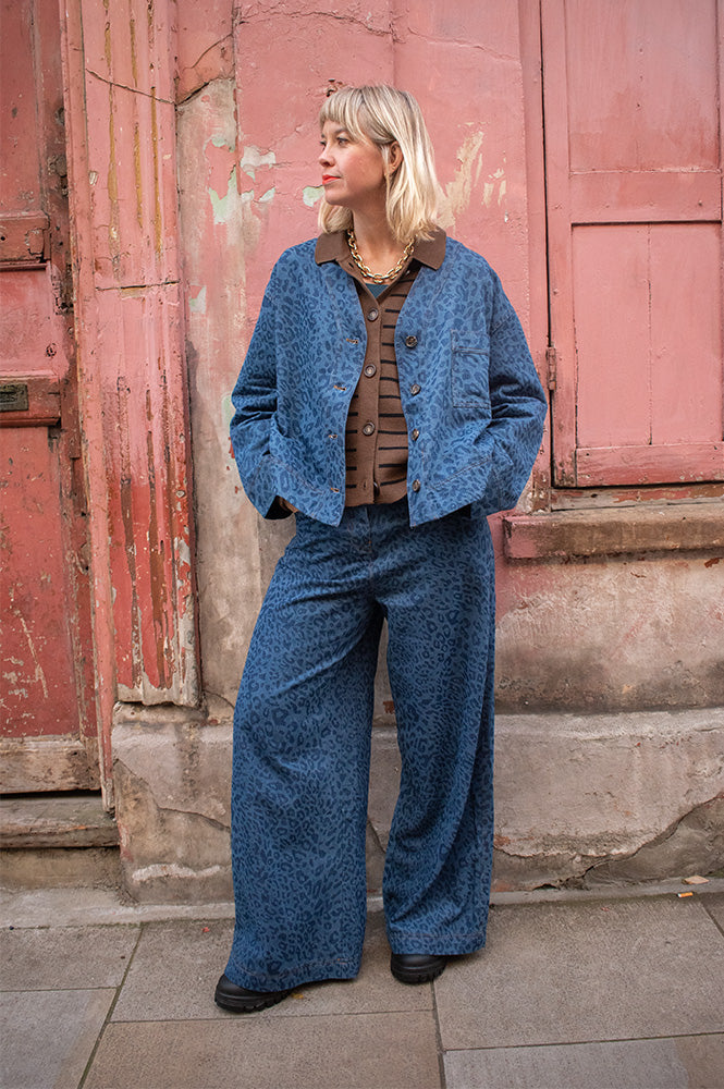 FRNCH Azure Leopard Jeans