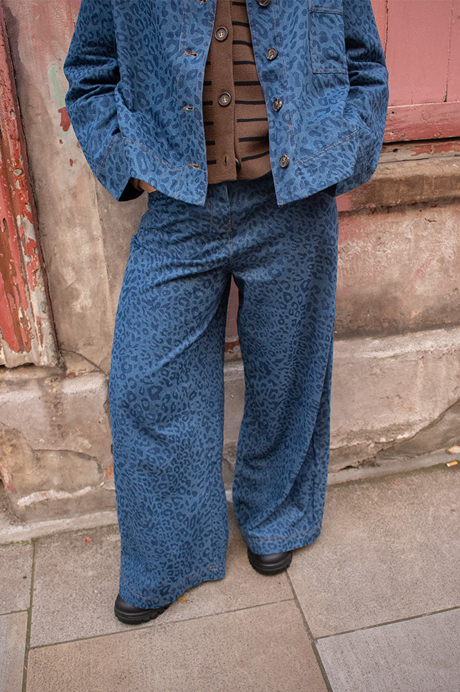 FRNCH Azure Leopard Jeans