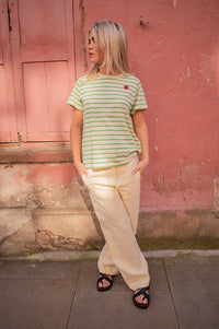 Lolly's Laundry Roma Green Stripe T-Shirt - The Mercantile London