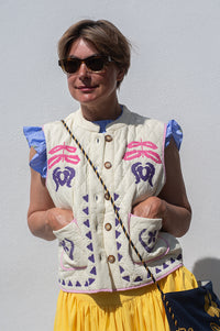Lolly's Laundry Cairo Creme Vest - The Mercantile London