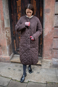 Object Jallie Java Long Quilted Jacket - The Mercantile London