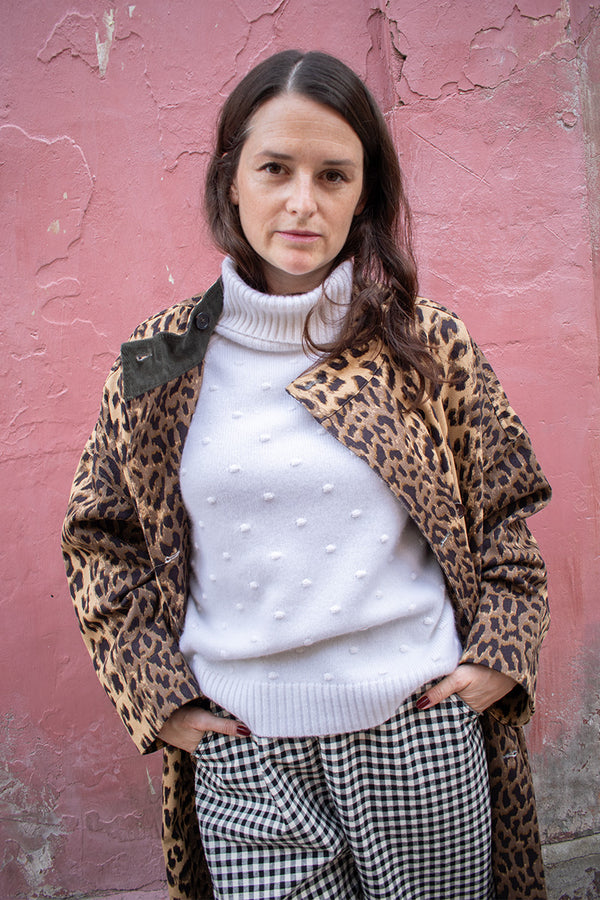 Loop Dorothy Chalk Bobble Roll Neck Jumper - The Mercantile London