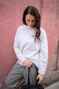 Loop Dorothy Chalk Bobble Roll Neck Jumper - The Mercantile London