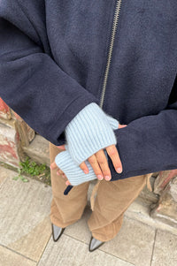 Loop Coco Whisper Blue Cashmere Mitts - The Mercantile London