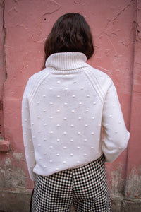 Loop Dorothy Chalk Bobble Roll Neck Jumper - The Mercantile London