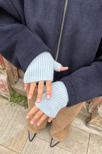 Loop Coco Whisper Blue Cashmere Mitts - The Mercantile London