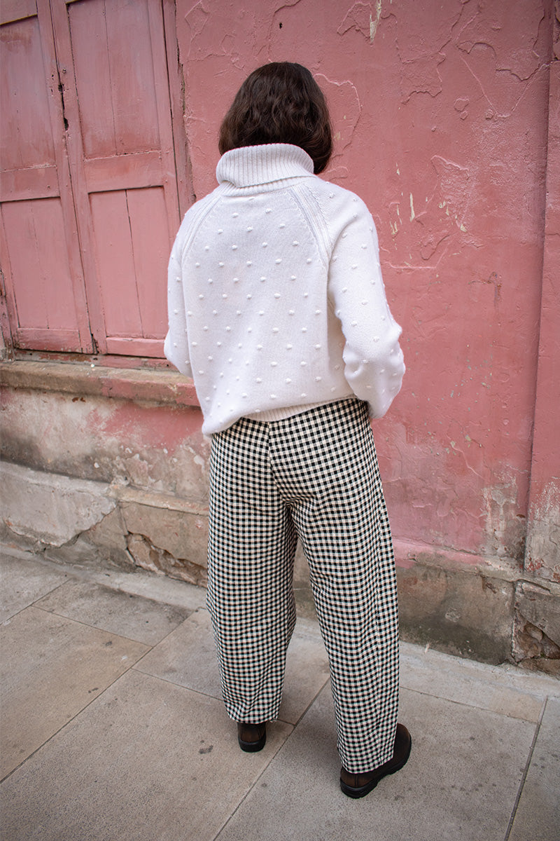 Loop Dorothy Chalk Bobble Roll Neck Jumper - The Mercantile London