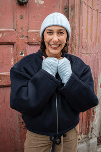 Loop Coco Whisper Blue Cashmere Mitts - The Mercantile London