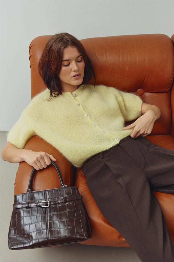 Noella Lorell Light Yellow Mohair Cardigan