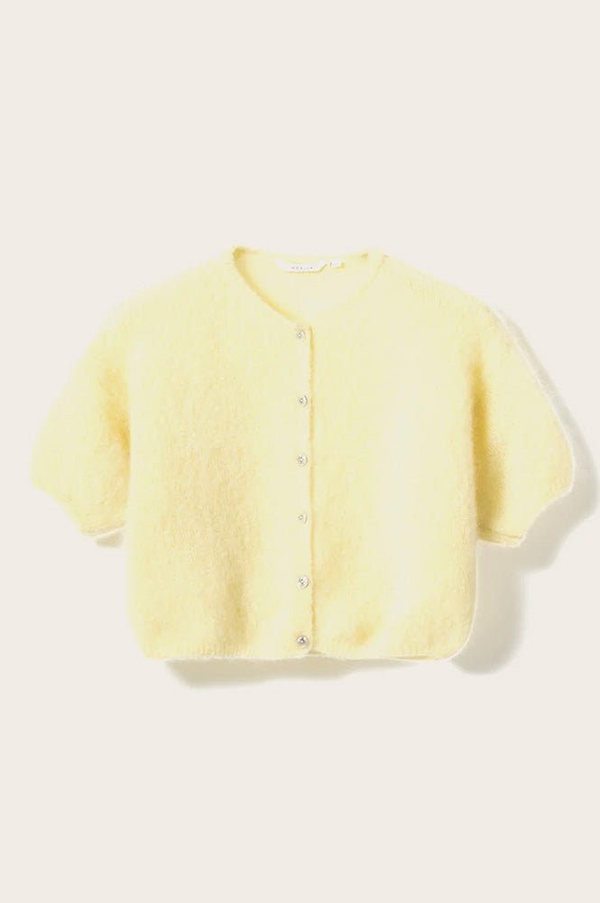 Noella Lorell Light Yellow Mohair Cardigan