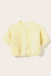 Noella Lorell Light Yellow Mohair Cardigan