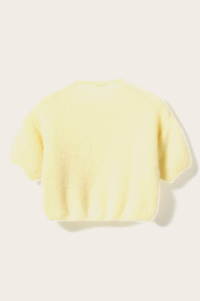 Noella Lorell Light Yellow Mohair Cardigan