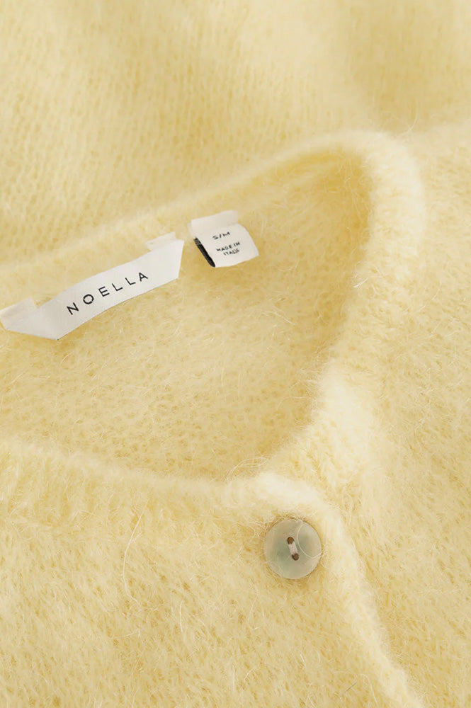 Noella Lorell Light Yellow Mohair Cardigan