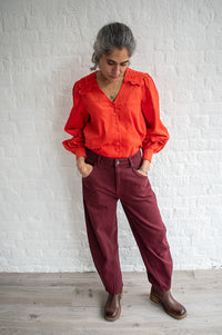 Louche Pallas Paprika Ric Rac Trimmed Blouse - The Mercantile London