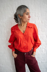 Louche Pallas Paprika Ric Rac Trimmed Blouse - The Mercantile London