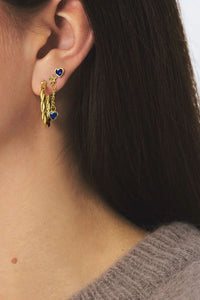 Anna + Nina Single Platonic Love Chain Stud - The Mercantile London