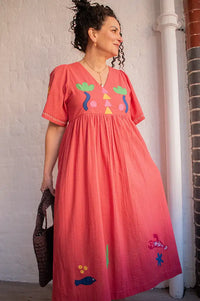 Lowie Etta Washed Red Dress - The Mercantile London