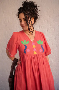 Lowie Etta Washed Red Dress - The Mercantile London