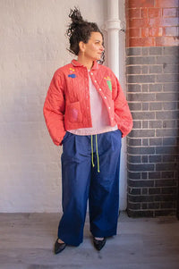 Lowie Seersucker Applique Red Jacket - The Mercantile London