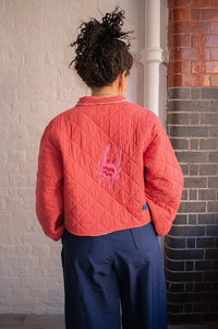 Lowie Seersucker Applique Red Jacket - The Mercantile London