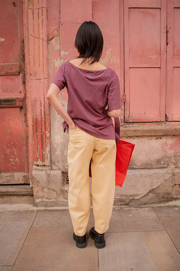 Sophie + Lucie Boyfriend Yellow Twill Jeans - The Mercantile London