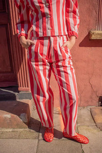 Sophie + Lucie Boyfriend Barras Red Stripe Jeans - The Mercantile London