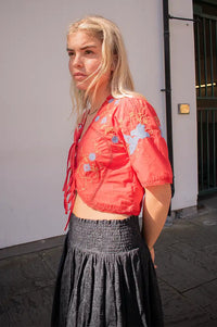 Sophie + Lucie Poppy Red Embroidered Top - The Mercantile London