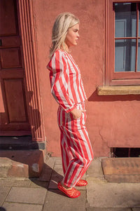 Sophie + Lucie Boyfriend Barras Red Stripe Jeans - The Mercantile London