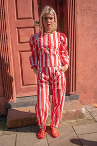 Sophie + Lucie Boyfriend Barras Red Stripe Jeans - The Mercantile London