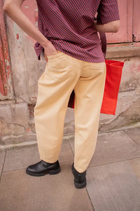 Sophie + Lucie Boyfriend Yellow Twill Jeans - The Mercantile London