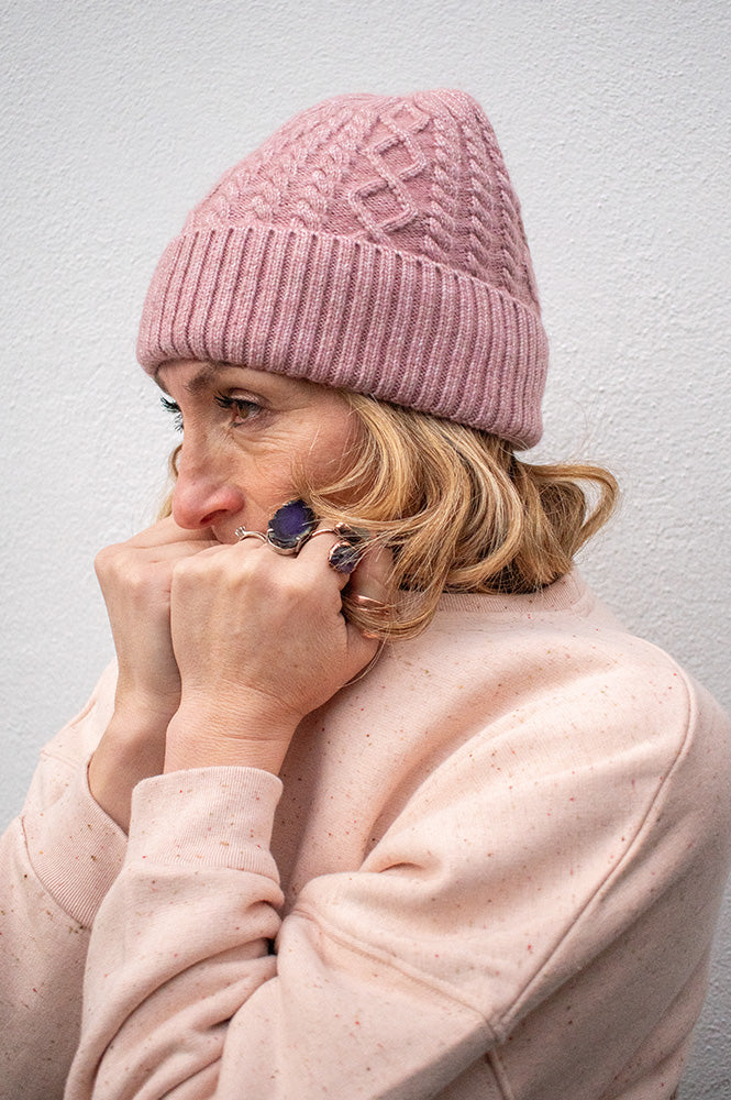 ICHI Lucy Zephyr Melange Knitted Hat