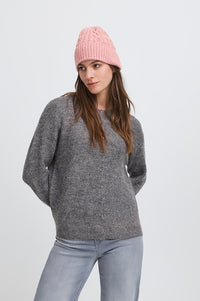 ICHI Lucy Zephyr Melange Knitted Hat