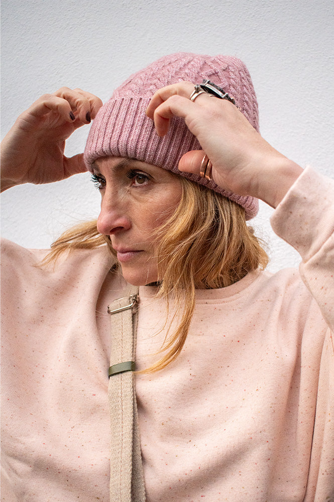 ICHI Lucy Zephyr Melange Knitted Hat