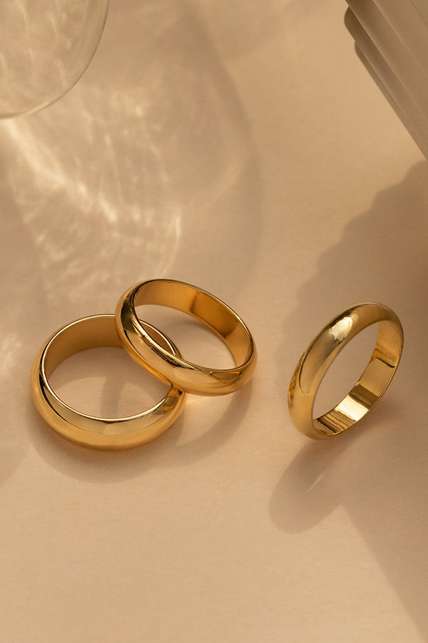 Lunar Solid Minimal Band Ring - The Mercantile London