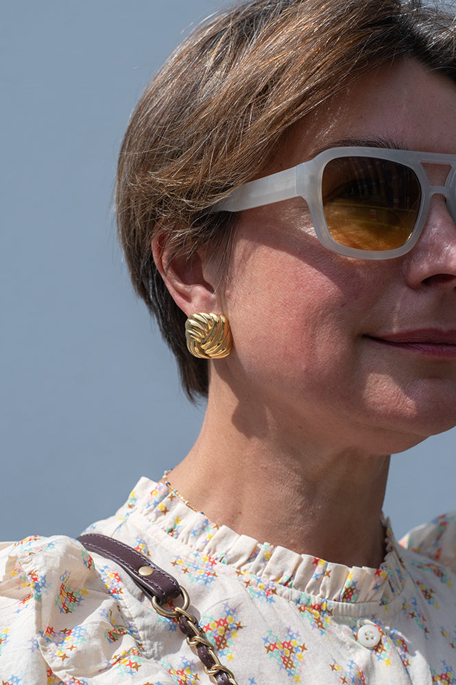 Lunar Bold Square Earrings - The Mercantile London