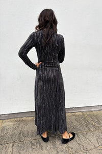 Stella Nova Silver Lurex Jersey Maxi Dress - The Mercantile London